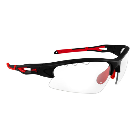 KROMIC HUEZ - P.LUNETTES AZR NOIR/ROUGE / PHOTOCHROMIQUE INCOLORE CAT 0 à 3